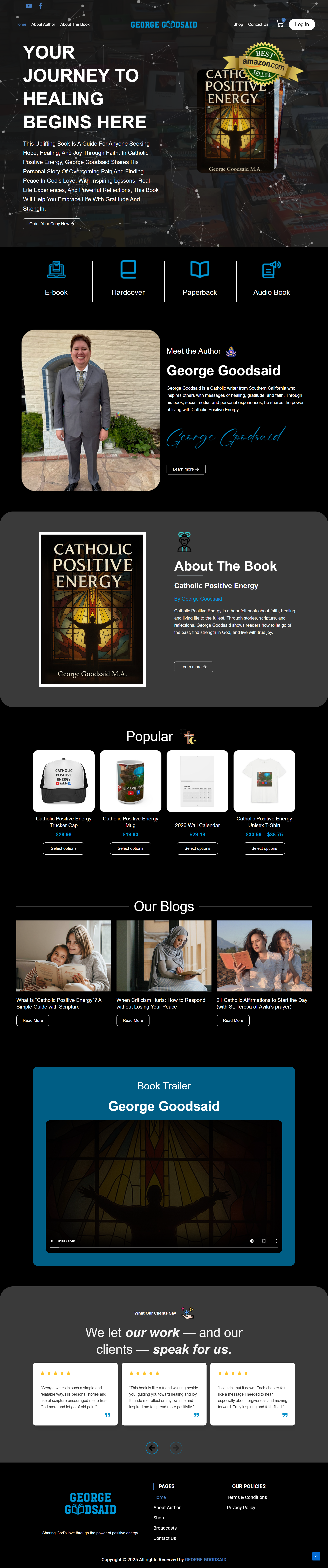 George Goodsaid responsive author website preview
